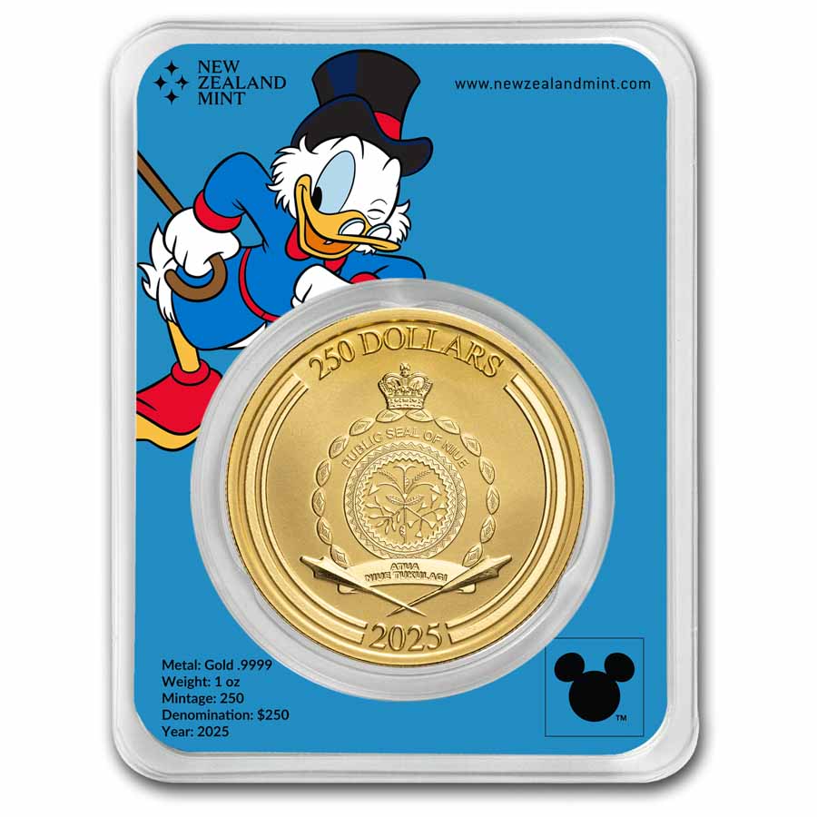 2025 Niue 1 oz Gold $250 Disney's Scrooge McDuck in TEP | eBay